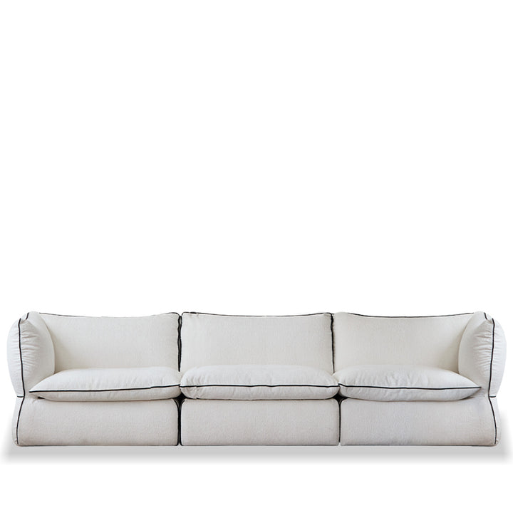 Minimalist Chenille Velvet Fabric 4 Seater Sofa CLOUD