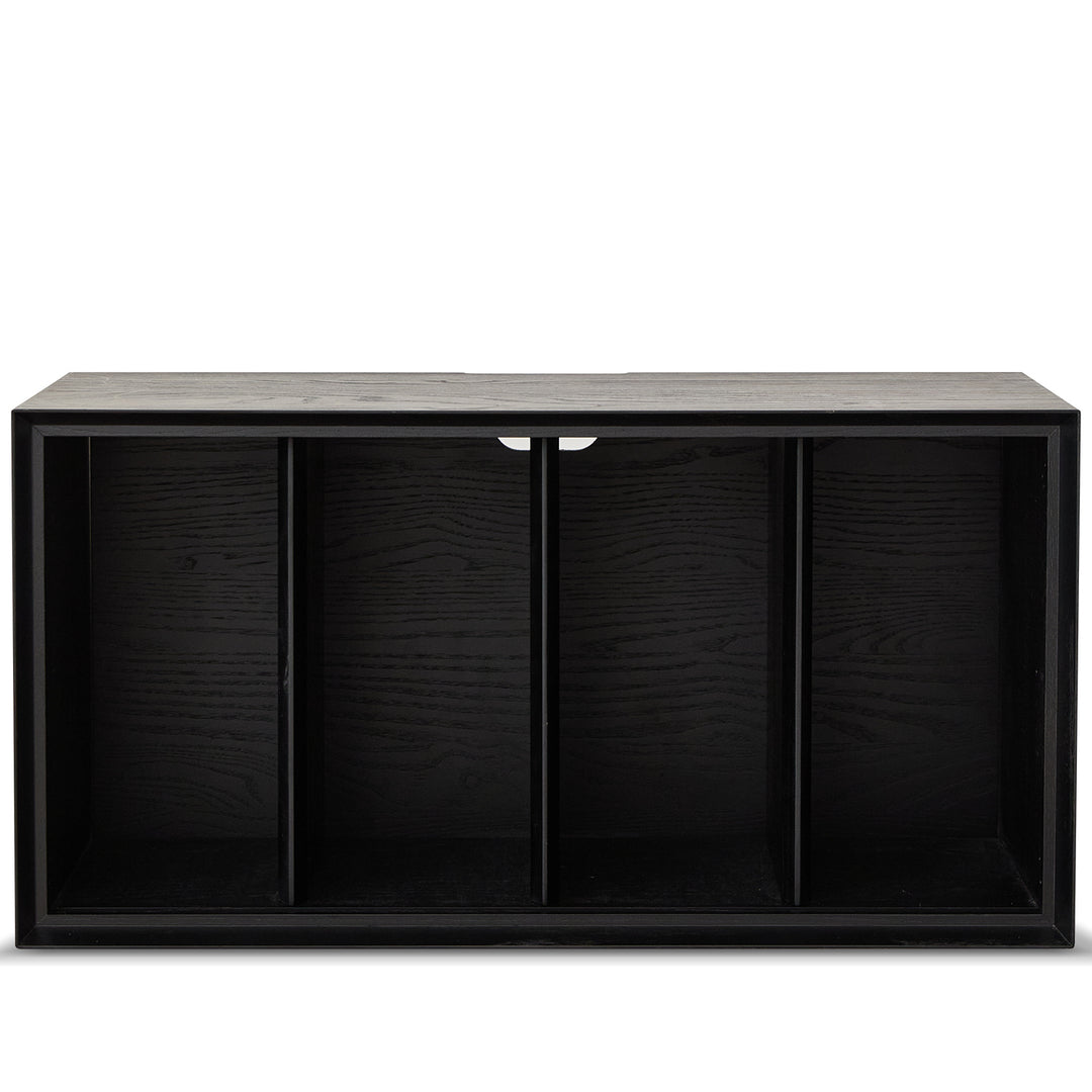 Minimalist ash wood veneer modular cabinet shadow detail 5.