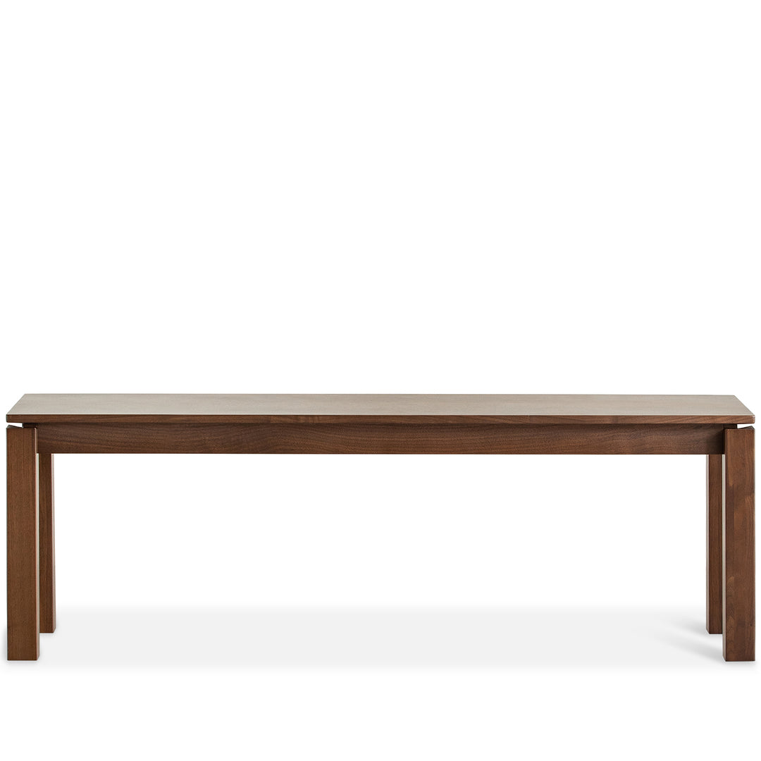 Vintage walnut wood dining bench coastal environmental situation.