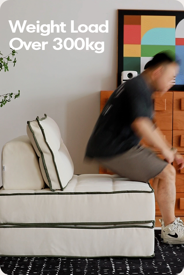 Scandinavian cat scratch resistant fabric modular 1 seater sofa tiered in still life.