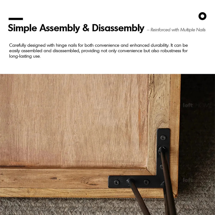 Rustic elm wood rectangle coffee table ascend elm in details.