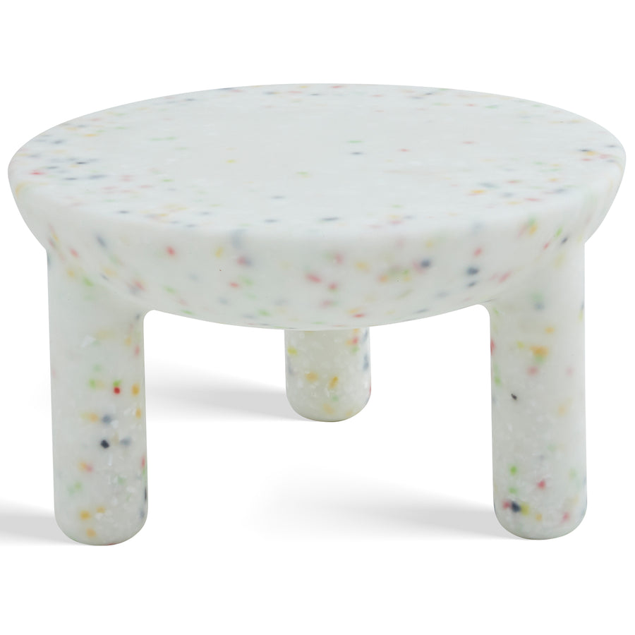 Contemporary plastic coffee table snap in white background.