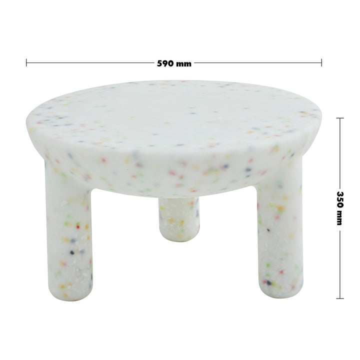 Contemporary plastic coffee table snap size charts.