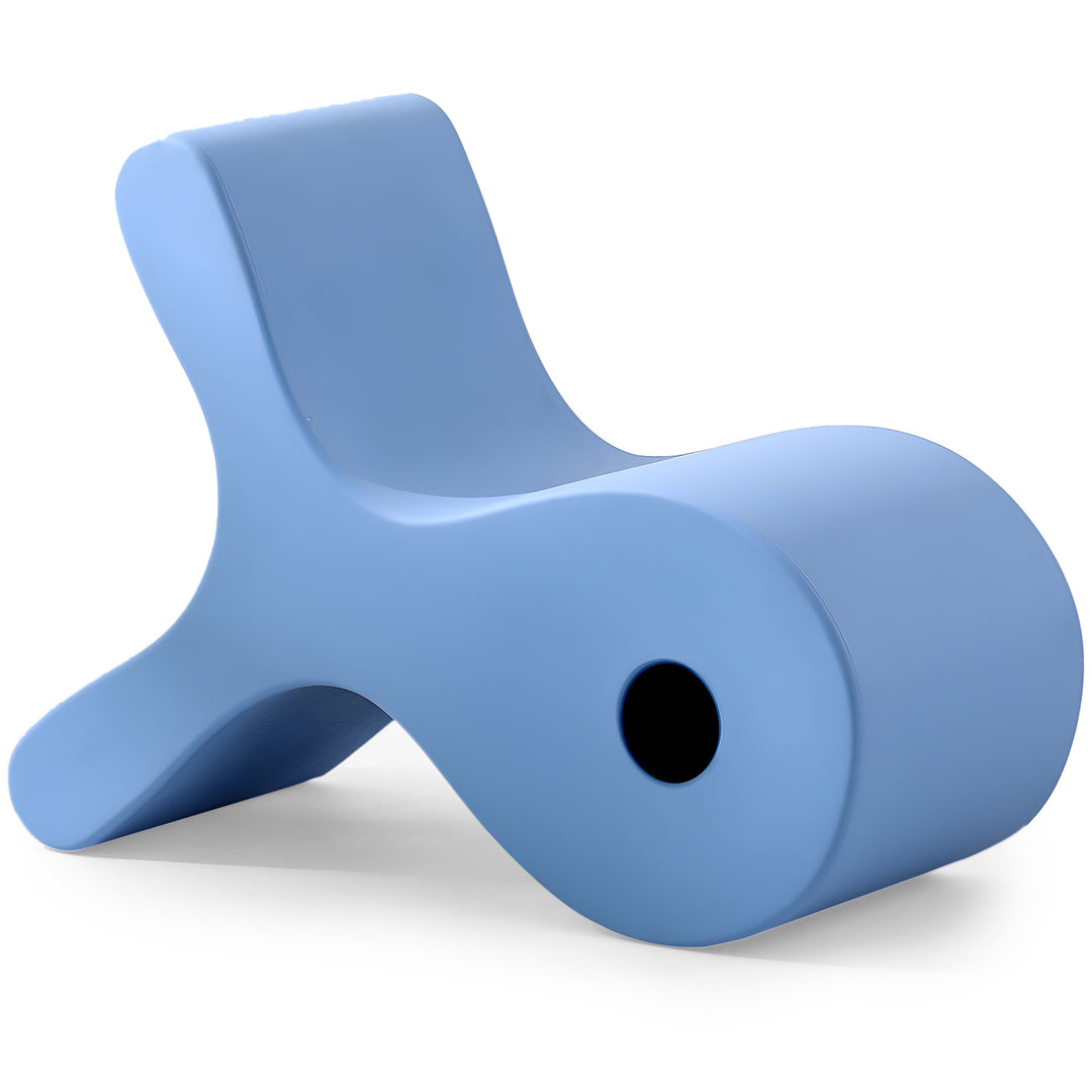 Contemporary plastic ottoman fish layered structure.