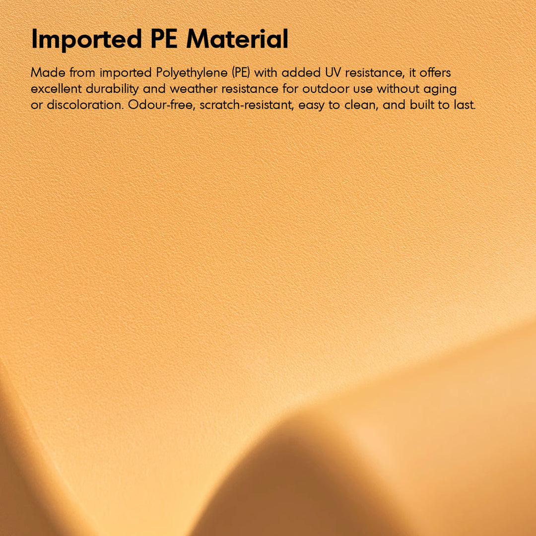 Contemporary plastic ottoman fish in details.