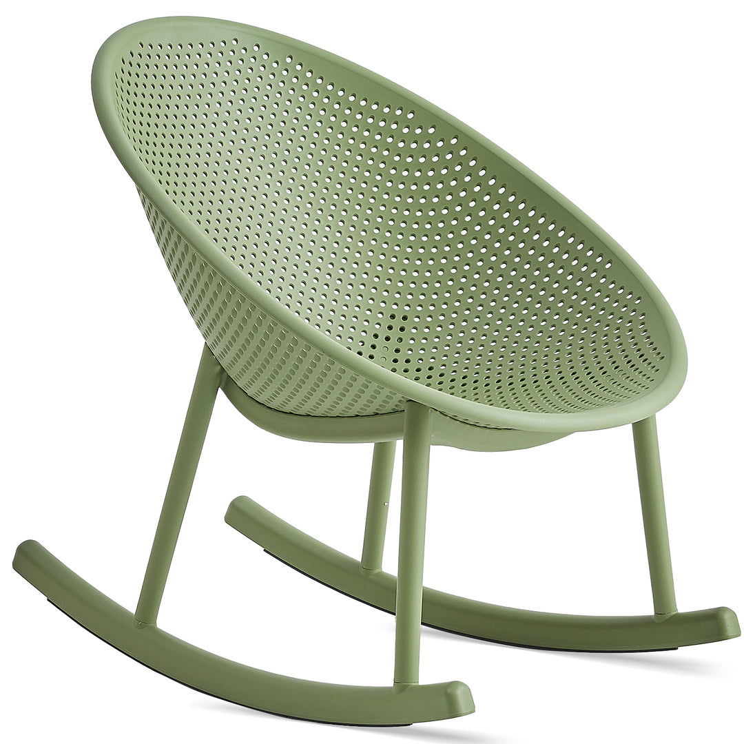 Contemporary plastic rocking chair 1 seater sofa europa in white background.