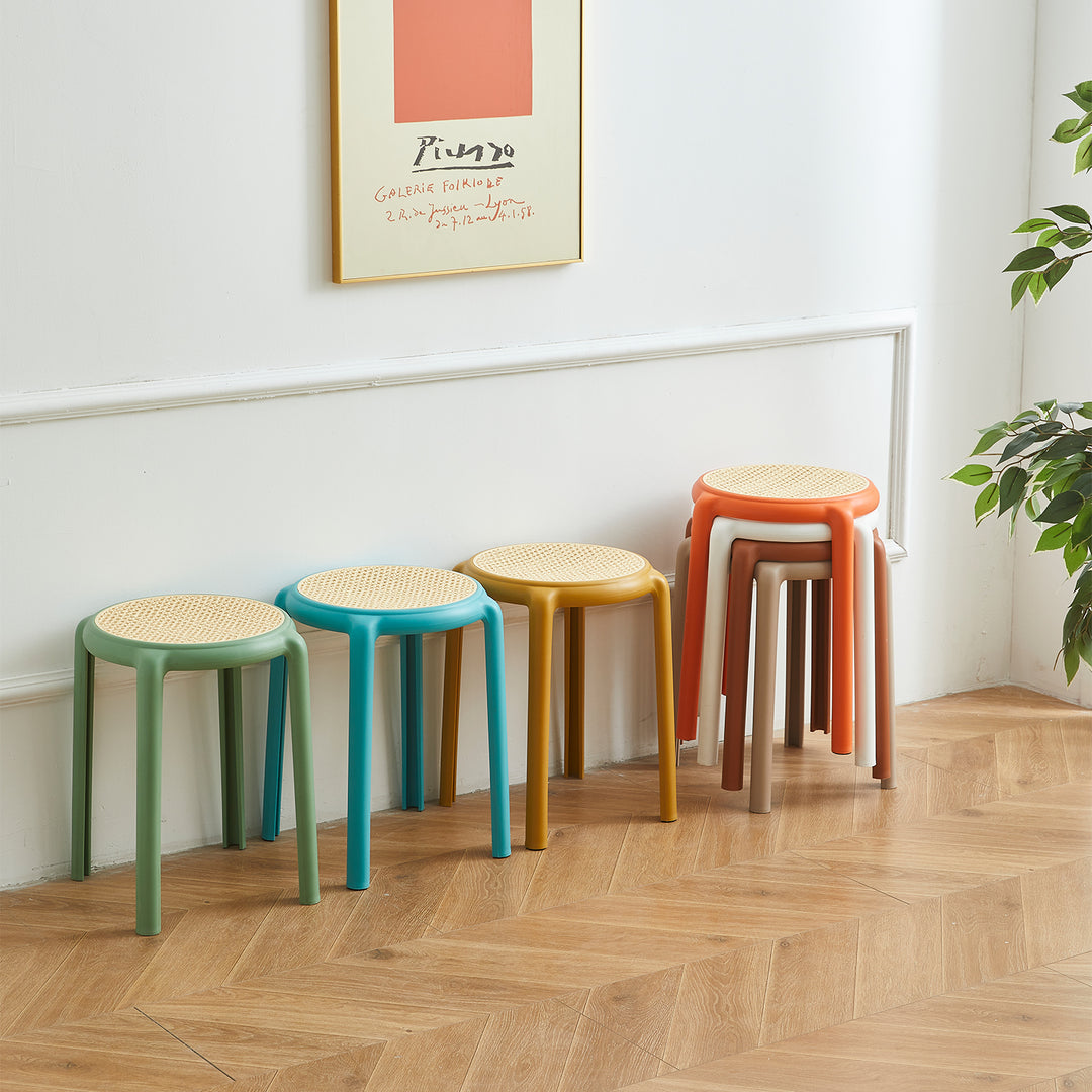 Scandinavian plastic stackable dining stool cesca detail 2.