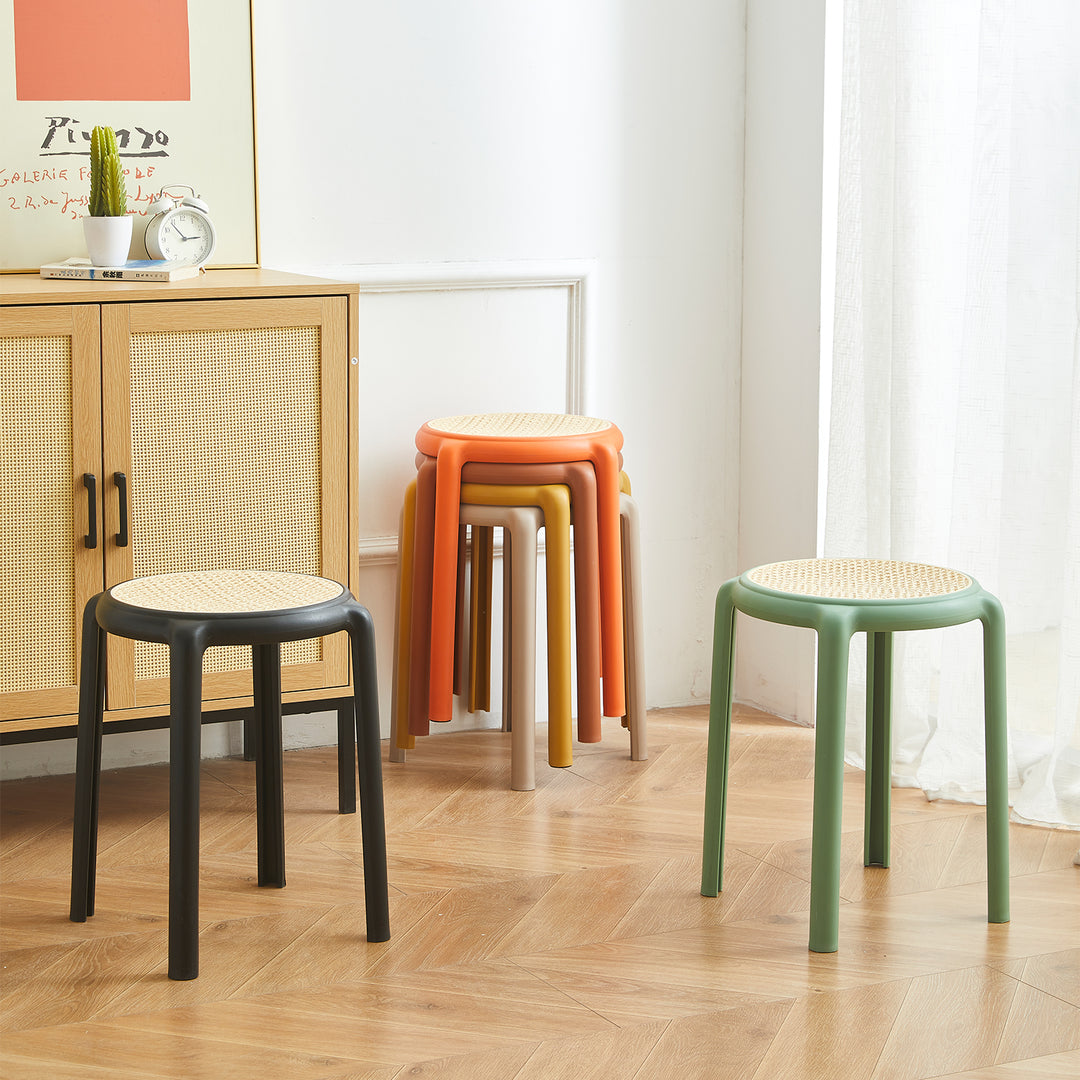 Scandinavian plastic stackable dining stool cesca detail 3.