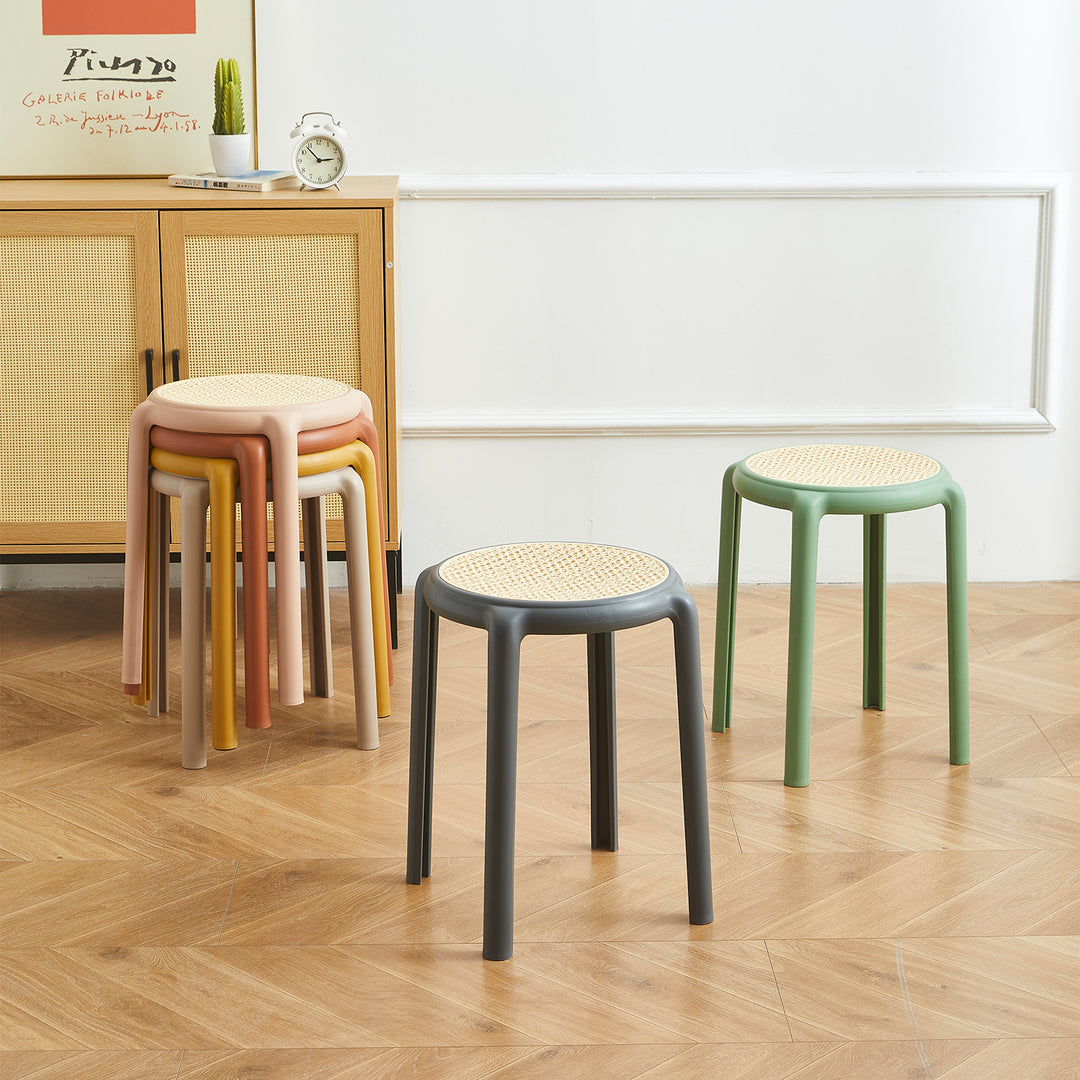 Scandinavian plastic stackable dining stool cesca detail 4.