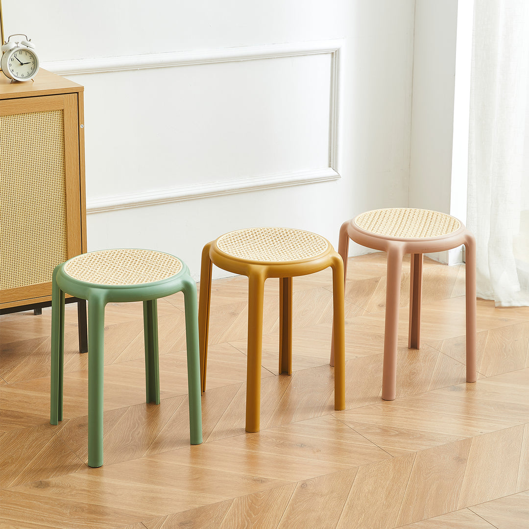 Scandinavian plastic stackable dining stool cesca detail 5.