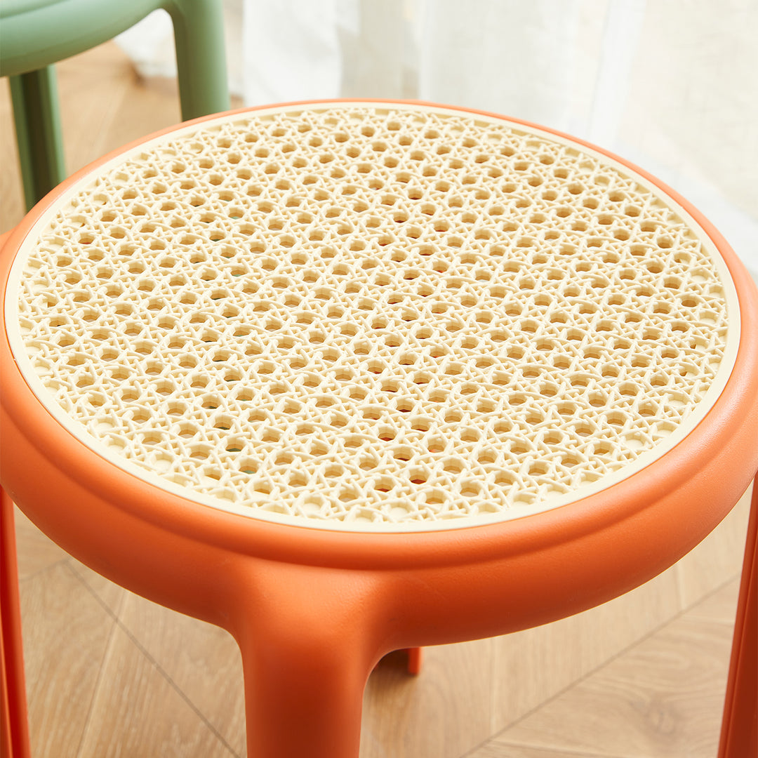 Scandinavian plastic stackable dining stool cesca detail 7.