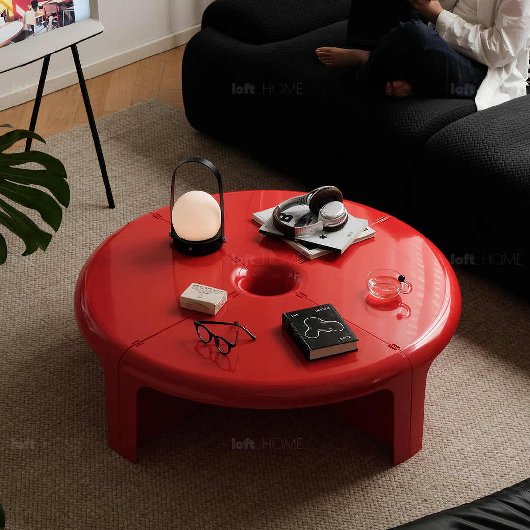 Contemporary abs transformable coffee table bobo in real life style.