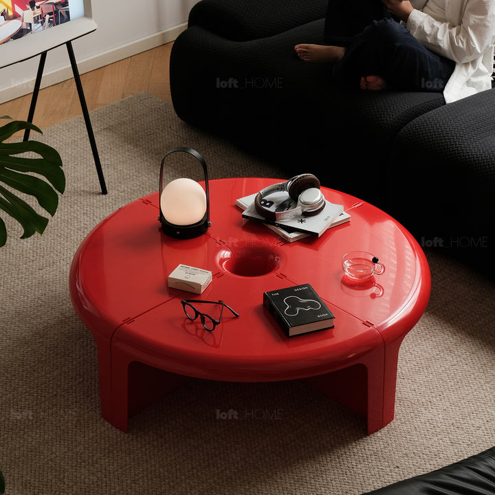 Contemporary abs transformable coffee table bobo in real life style.