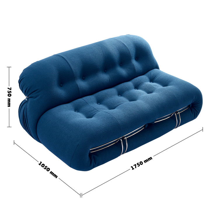 Contemporary boucle fabric 2 seater sofa soriana size charts.
