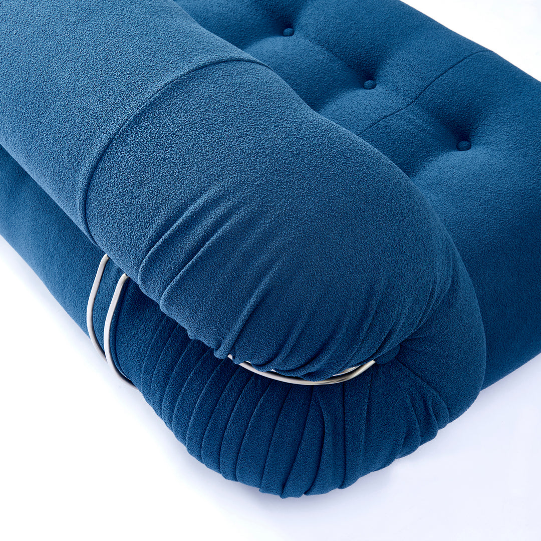 Contemporary boucle fabric 3 seater sofa soriana situational feels.