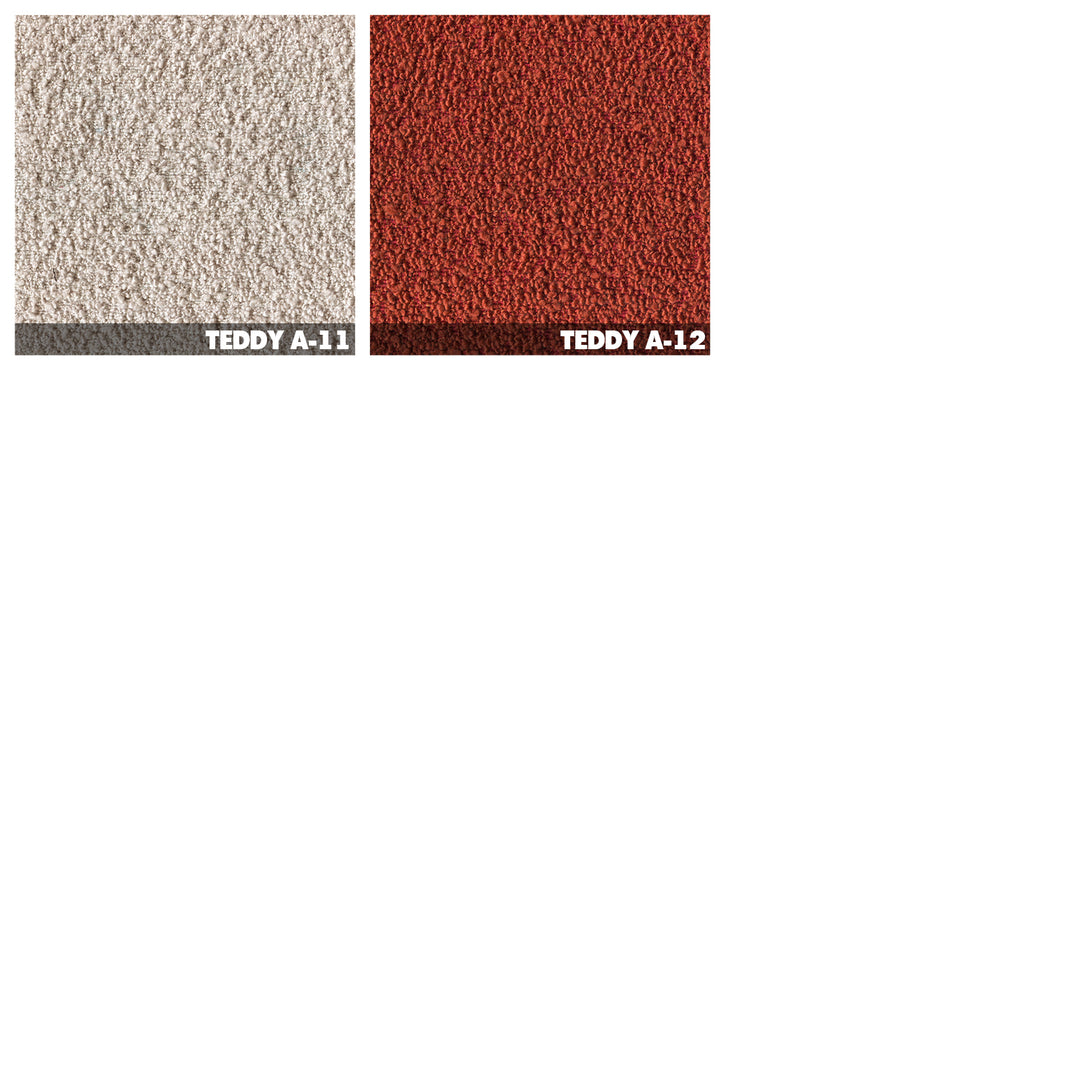 Contemporary boucle fabric 3 seater sofa soriana material variants.