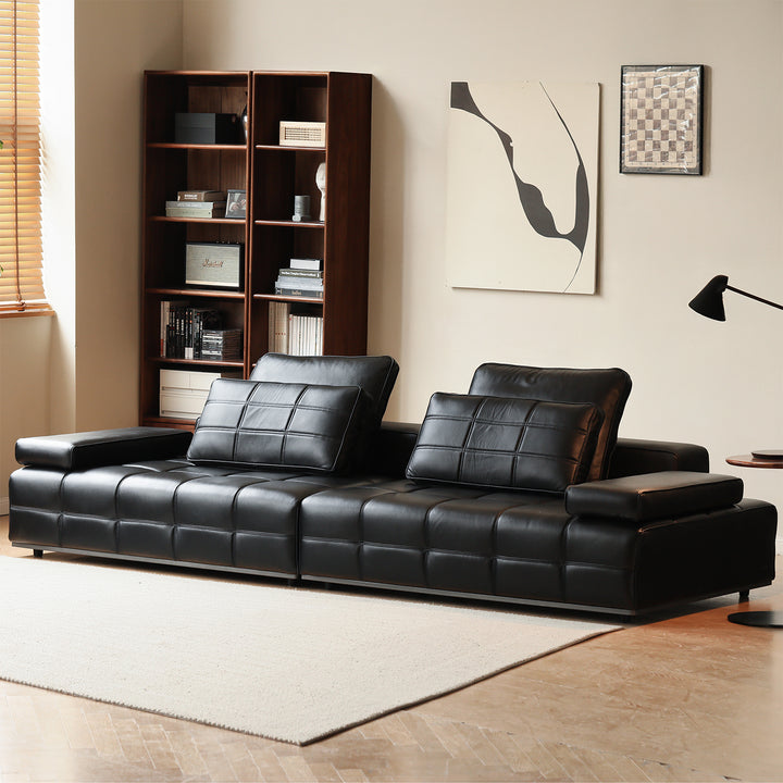 Contemporary genuine leather sectional 4 seater sofa nexus detail 2.