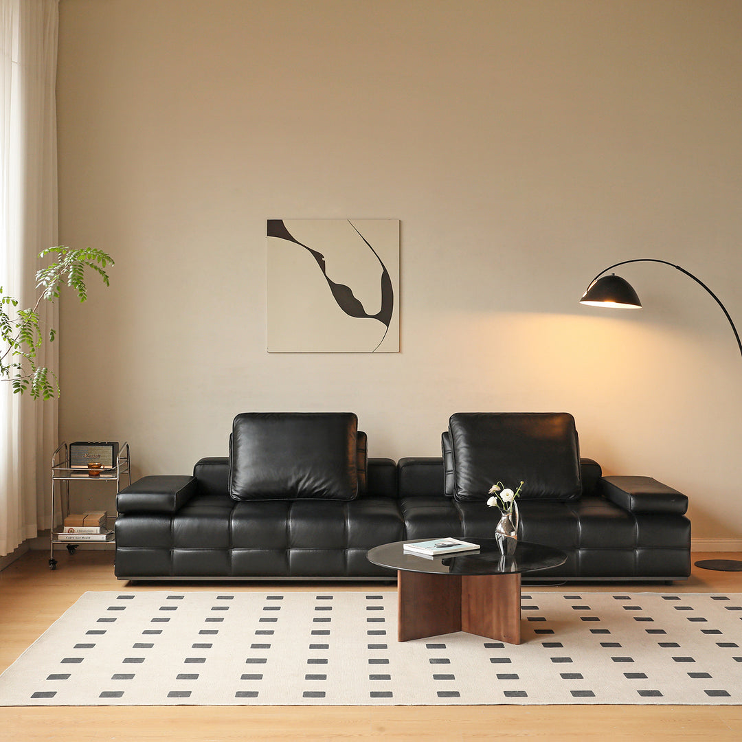 Contemporary genuine leather sectional 4 seater sofa nexus detail 3.