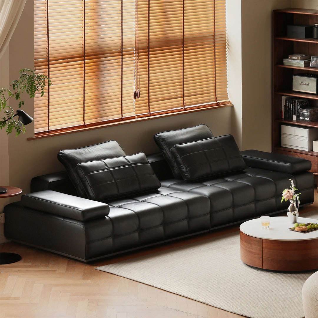 Contemporary genuine leather sectional 4 seater sofa nexus primary product view.