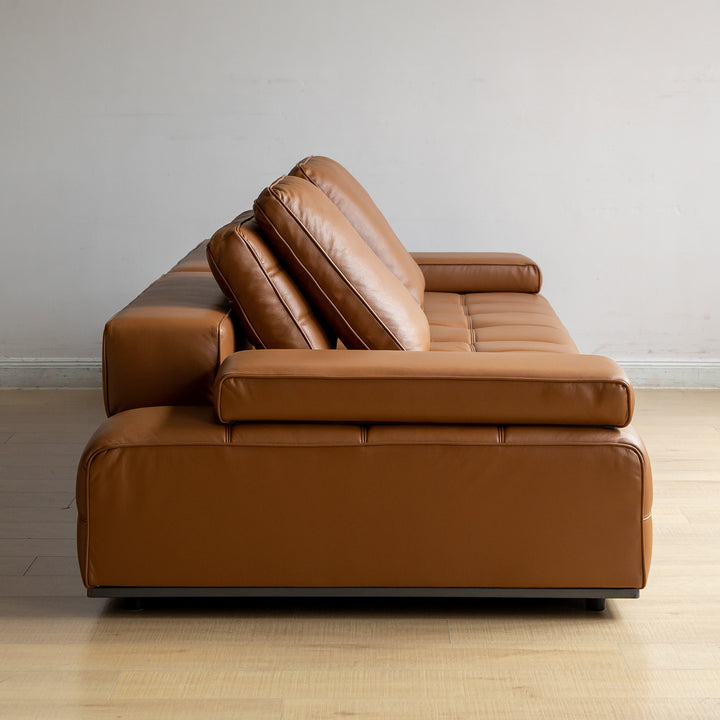 Contemporary genuine leather sectional 4 seater sofa nexus detail 6.