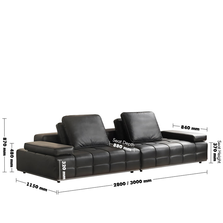 Contemporary genuine leather sectional 4 seater sofa nexus size charts.
