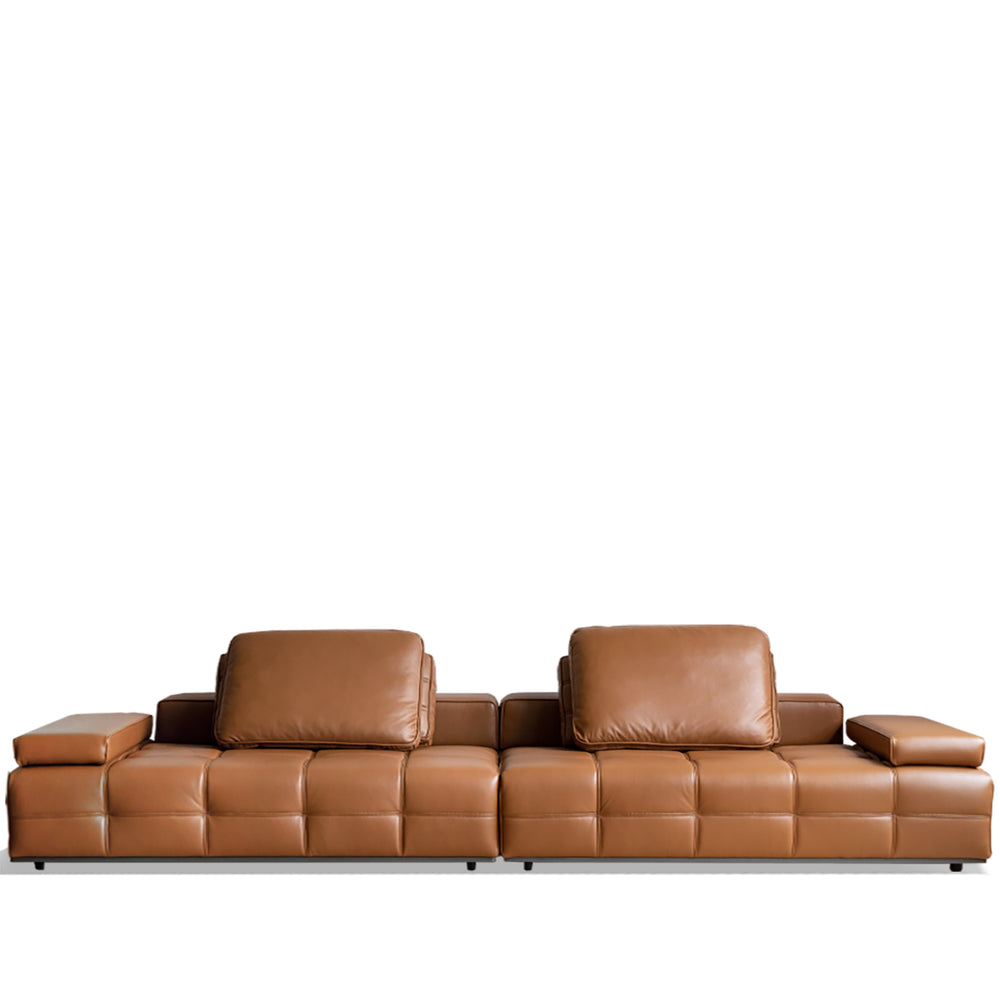 Contemporary genuine leather sectional 5 seater sofa nexus detail 11.