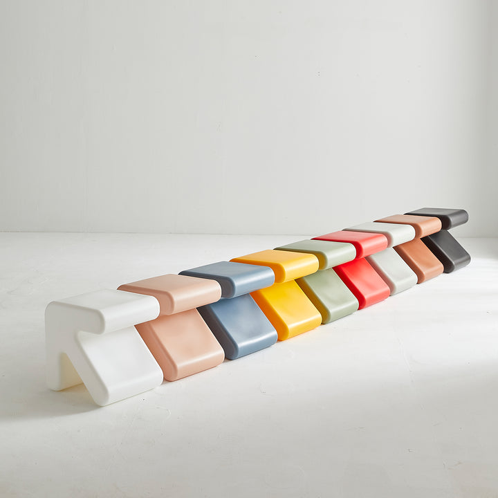 Contemporary plastic stool side table arrow material variants.