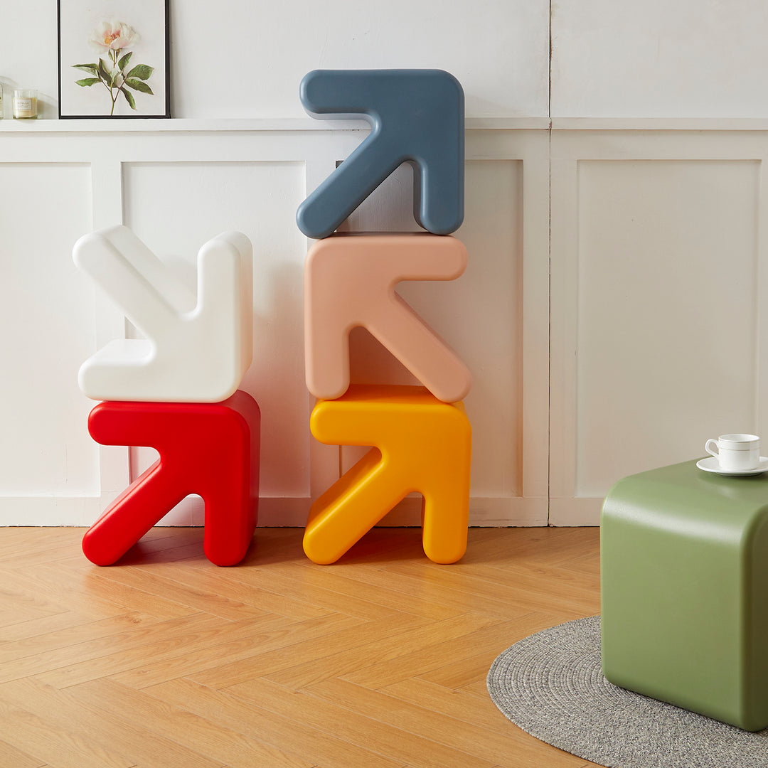 Contemporary plastic stool side table arrow situational feels.
