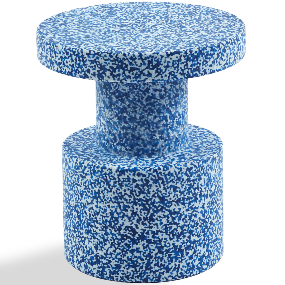 Contemporary plastic stool side table pixel in white background.