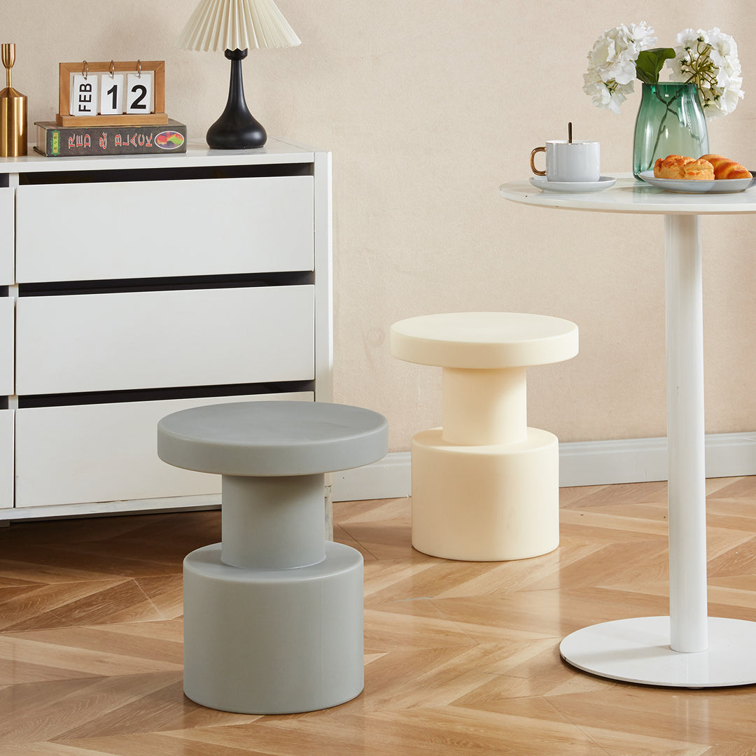Contemporary plastic stool side table pixel environmental situation.