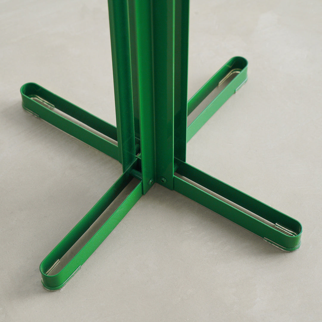 Contemporary steel clothes hanger cactus in panoramic view.