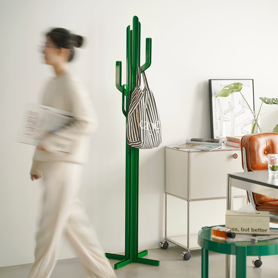 Contemporary steel clothes hanger cactus primary product view.