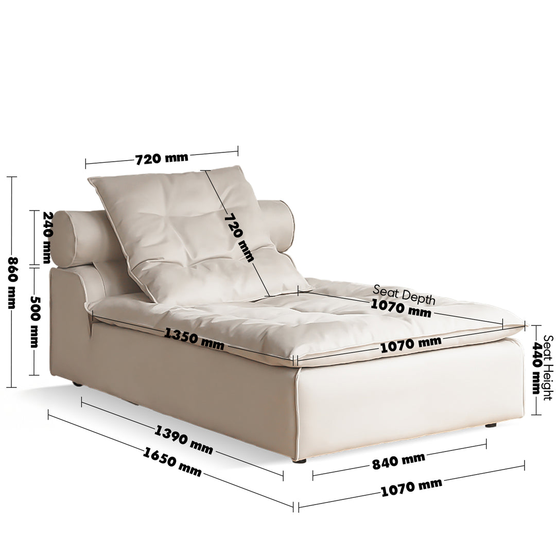 Contemporary Suede Fabric Modular Chaise 1 Seater Sofa BLOOM