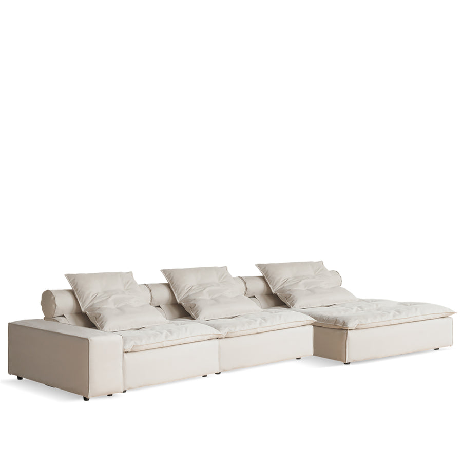 Contemporary Suede Fabric Modular L Shape Sectional Sofa 4+L BLOOM