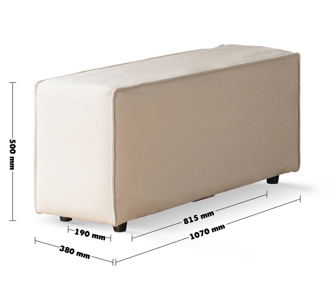 Contemporary Suede Fabric Modular Sofa Armrest BLOOM