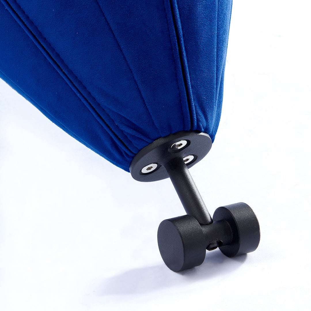 Contemporary velvet 1 seater sofa chair getsuen in still life, 71-Getsuen-Blue