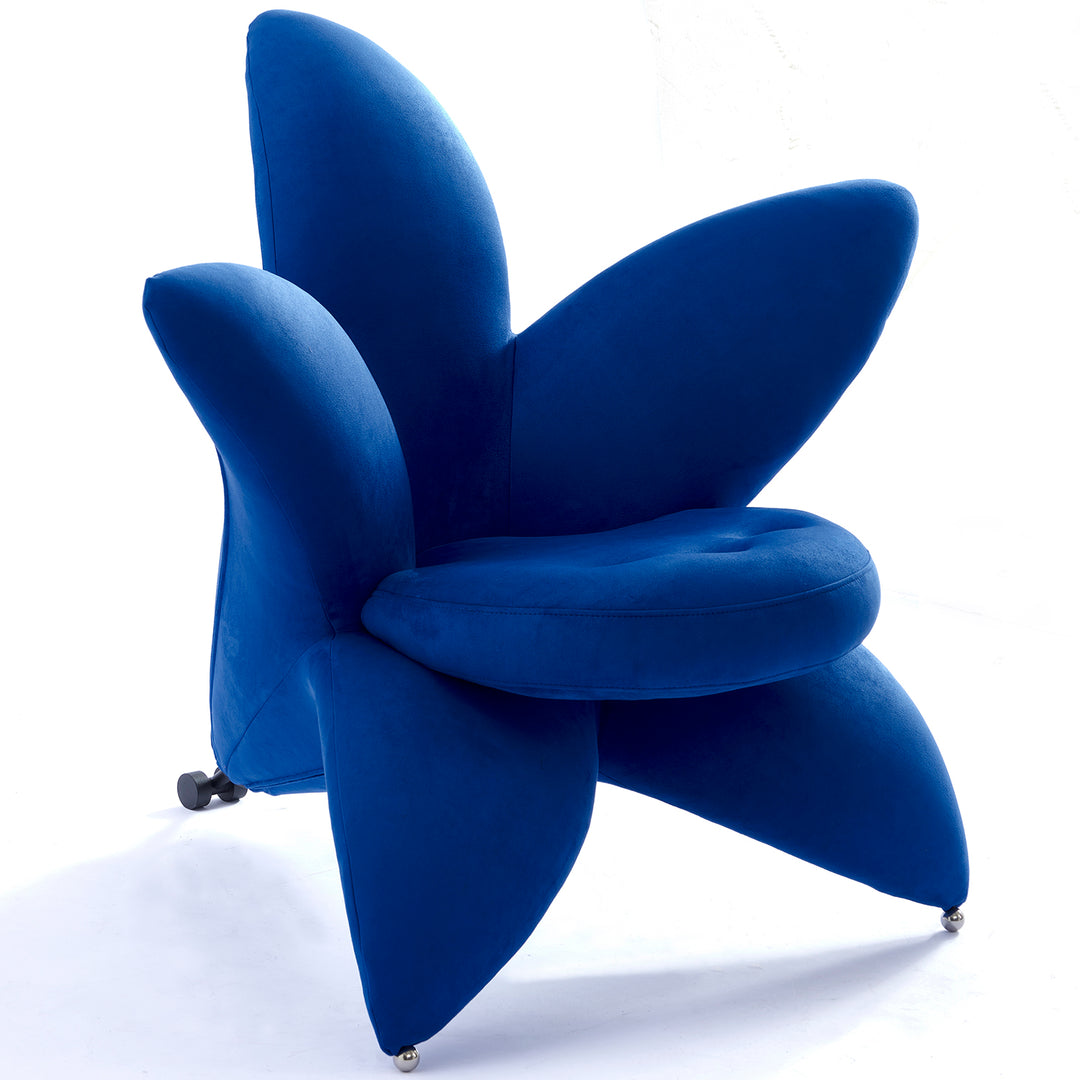 Contemporary velvet 1 seater sofa chair getsuen environmental situation, 71-Getsuen-Blue