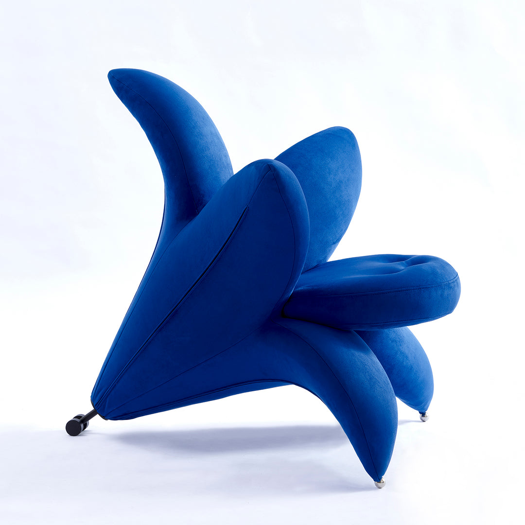 Contemporary velvet 1 seater sofa chair getsuen in real life style, 71-Getsuen-Blue