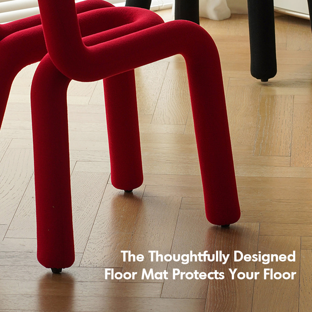 Contemporary velvet fabric dining chair bold in real life style.