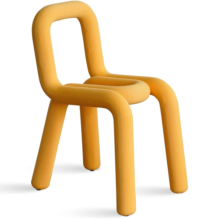 Contemporary velvet fabric dining chair bold detail 3.