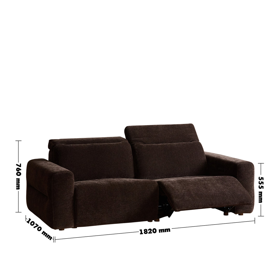 Cream chenille velvet fabric electric recliner 2 seater sofa lolo size charts.