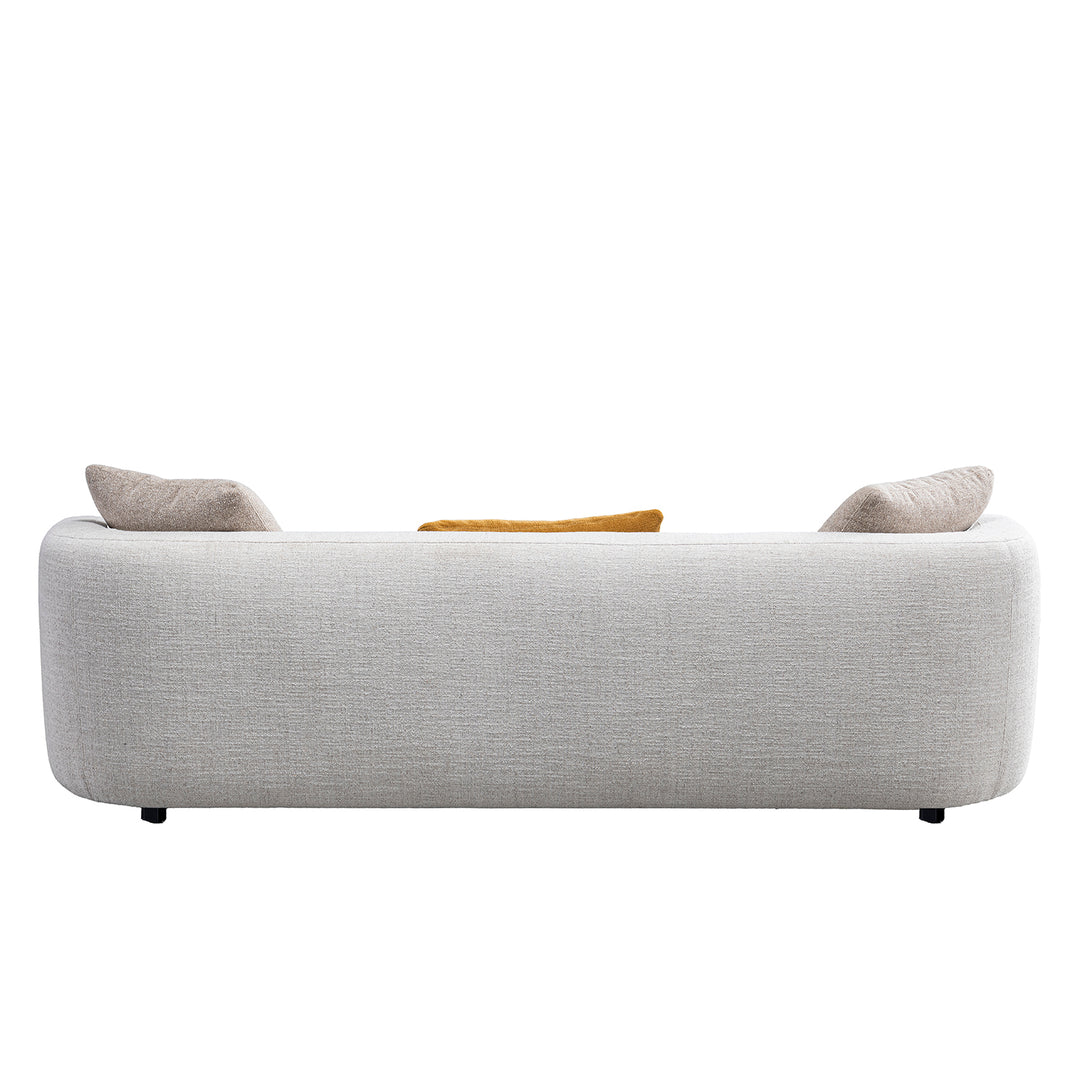 Cream mixed weave fabric 2 seater sofa luma material variants.