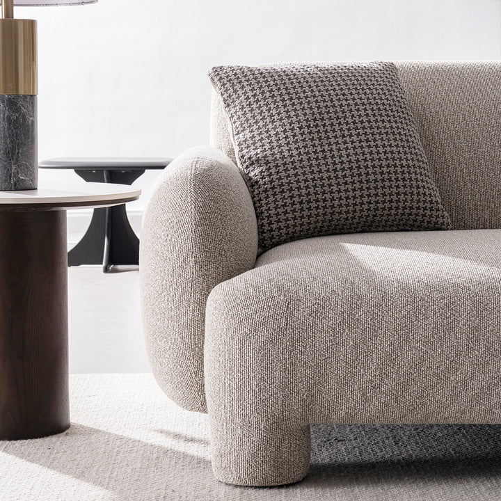 Cream mixed weave fabric 3 seater sofa syra material variants.