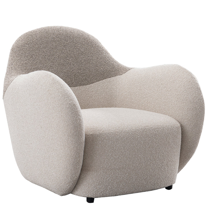 Cream sherpa fabric pu leather 1 seater sofa cocoa environmental situation.