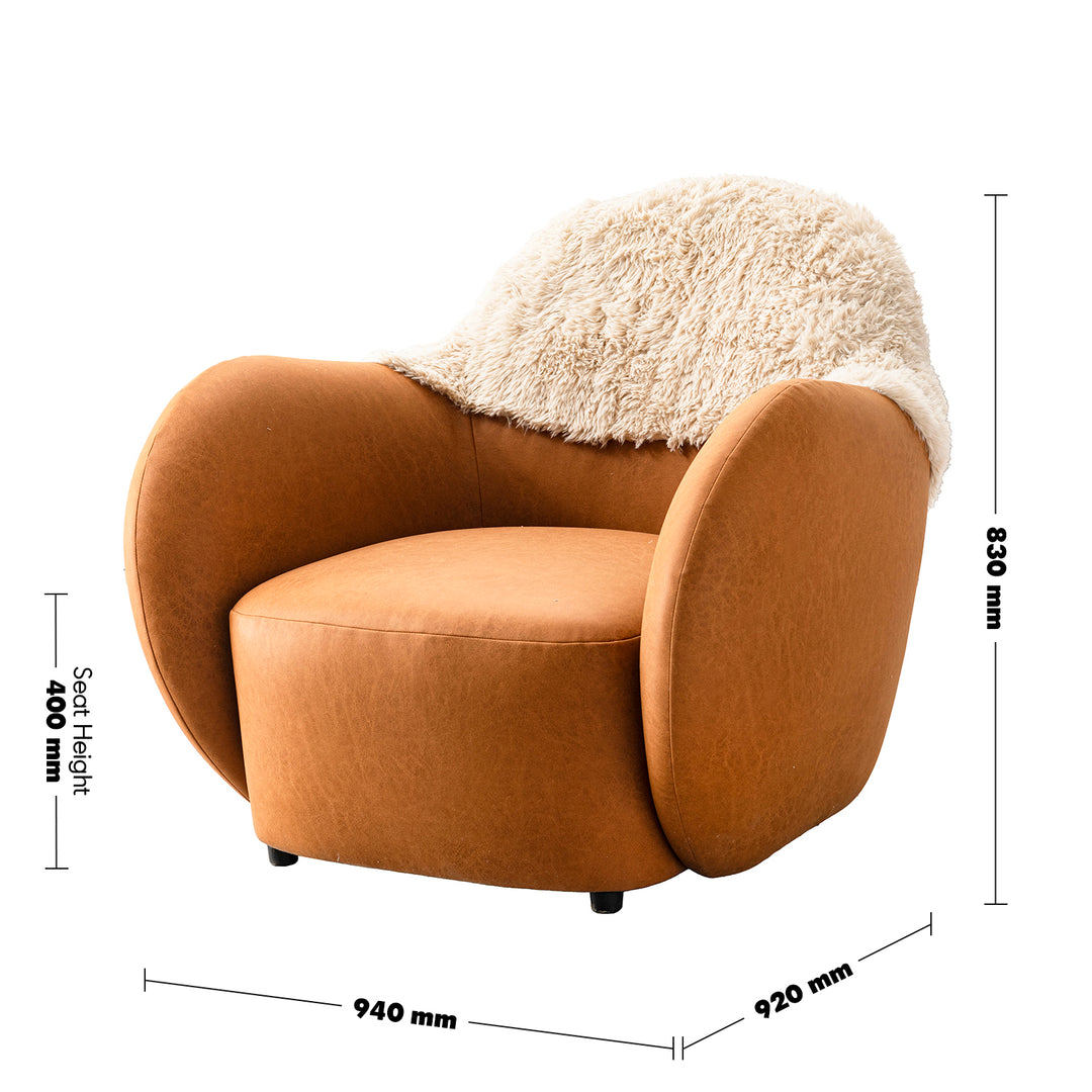 Cream sherpa fabric pu leather 1 seater sofa cocoa size charts.