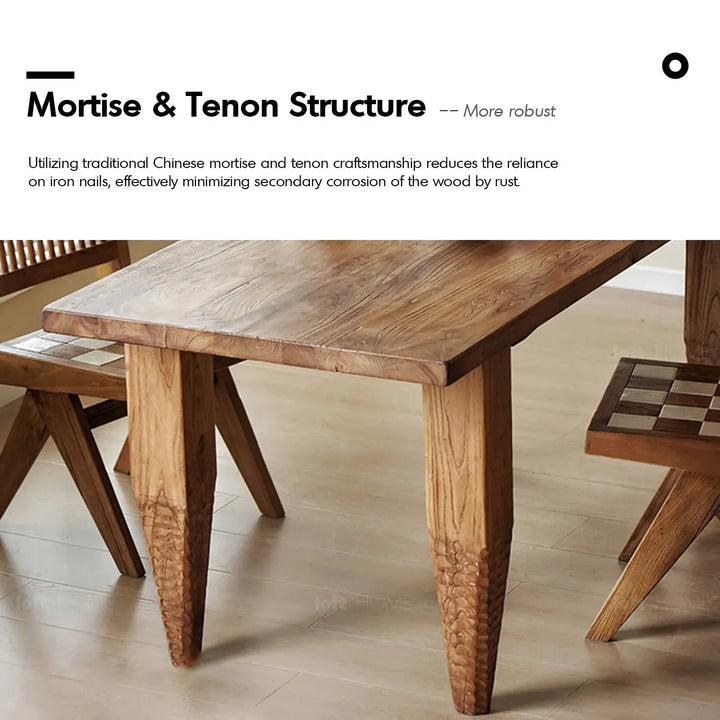 Rustic elm wood dining table kirin elm situational feels.