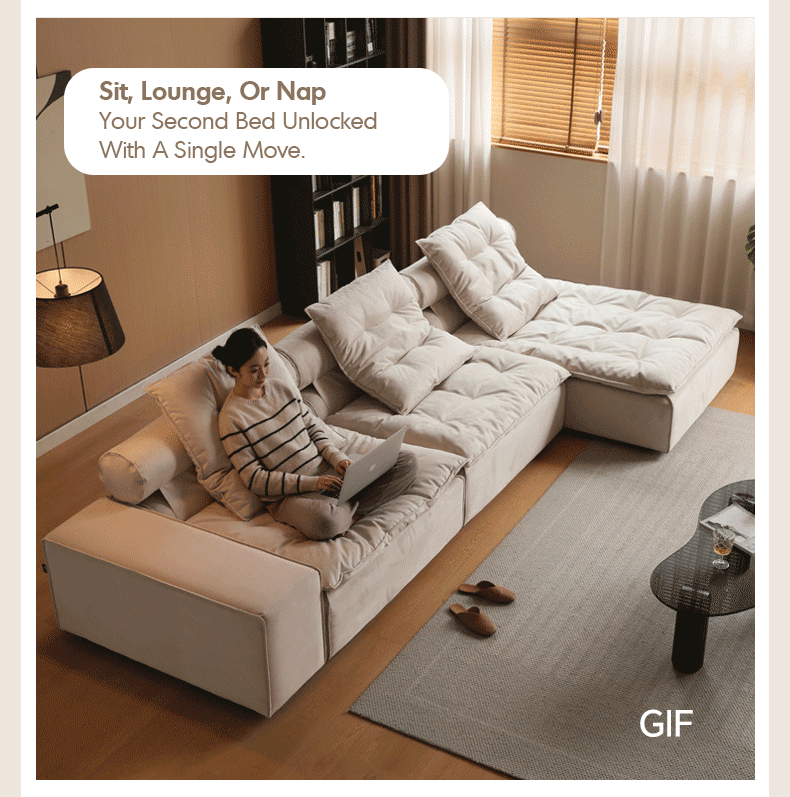 Contemporary suede fabric modular l shape sectional sofa 2+l bloom detail 9.