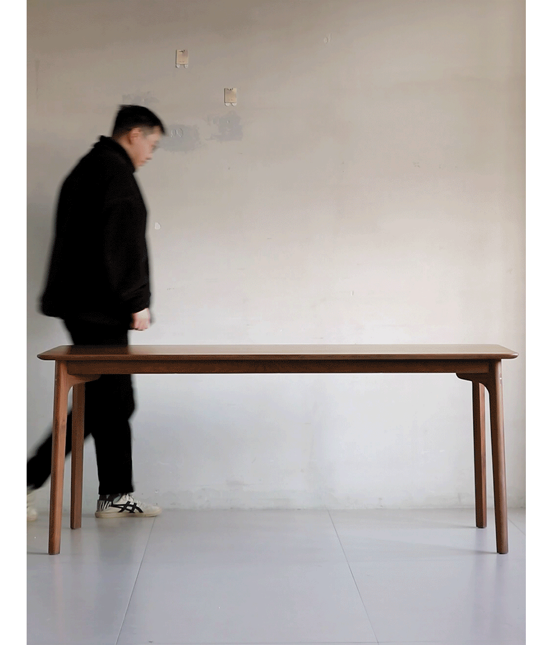 Japandi Walnut Wood Dining Table CHRONO