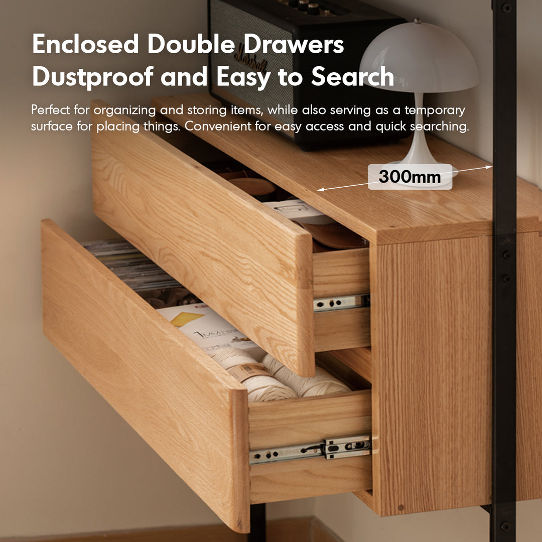 Industrial oak wood wall mounted display shelf shelfix environmental situation.