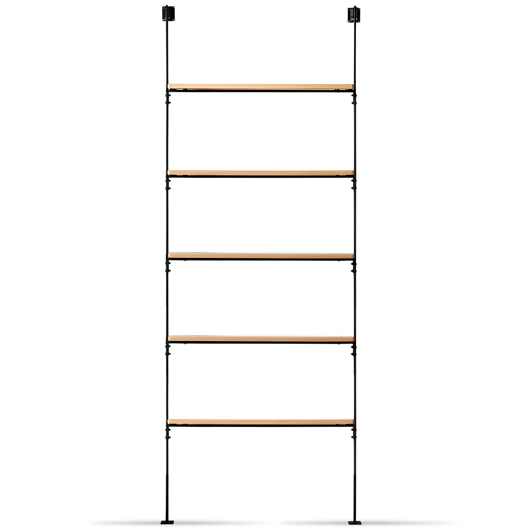 Industrial oak wood wall mounted display shelf shelfix detail 7.